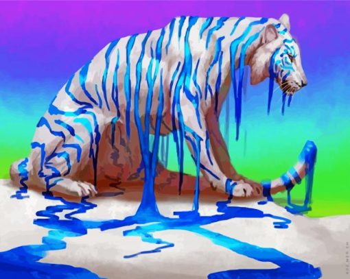 Albino Tiger Diamond Paintings