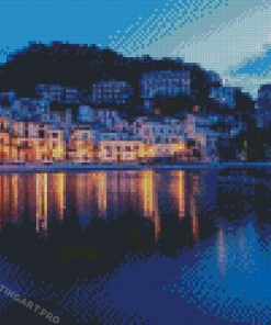 Amalfi Coast At Night Diamond Painting