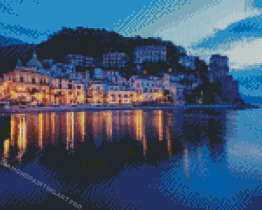 Amalfi Coast At Night Diamond Painting