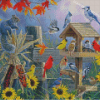 At The Birdfeeder Diamond Paintings