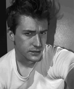 Black And White Joseph Mazzello Diamond Painting