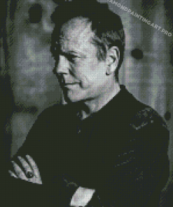 Black And White Actor Kiefer Sutherland Diamond Paintings