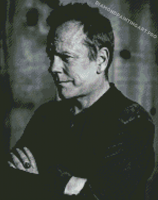 Black And White Actor Kiefer Sutherland Diamond Paintings