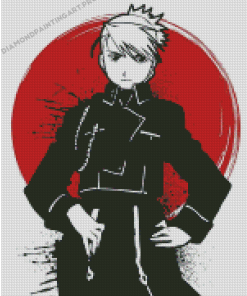 Black And White Riza Hawkeye Diamond Paintings