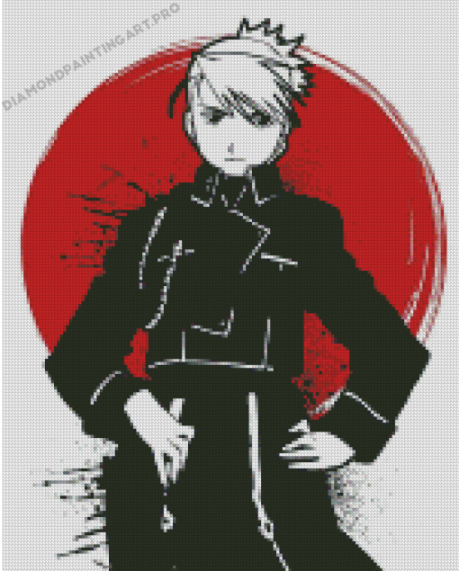 Black And White Riza Hawkeye Diamond Paintings