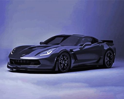 Black Corvette Diamond Paintings