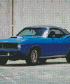 Blue 1970 Plymouth Barracuda Diamond Paintings