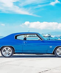 Blue Chevy Chevelle Ss Car Diamond Painting