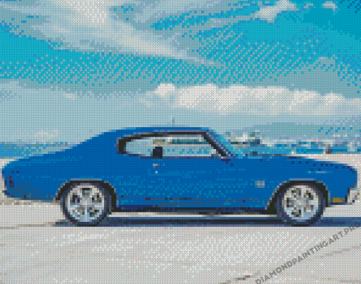 Blue Chevy Chevelle Ss Car Diamond Painting