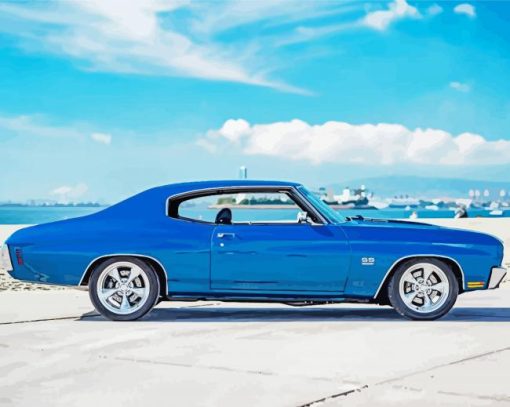 Blue Chevy Chevelle Ss Car Diamond Painting