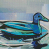 Blue Duck Bird Diamond Painting