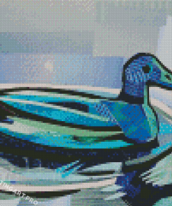 Blue Duck Bird Diamond Painting