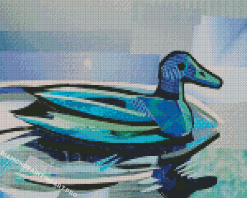 Blue Duck Bird Diamond Painting