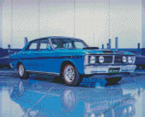 Blue Xy Ford Falcon Car Diamond Paintings