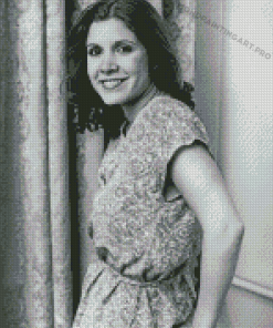 Carrie Fisher In Black And White Diamond Paintings