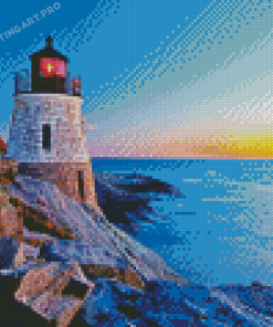 Castle Hill Lighthouse Newport Diamond Painting