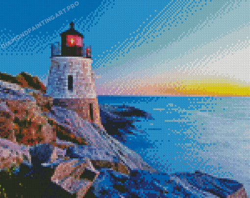 Castle Hill Lighthouse Newport Diamond Painting