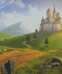 Castle Landscape Diamond Painting