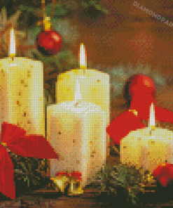 Christmas Candles Diamond Paintings