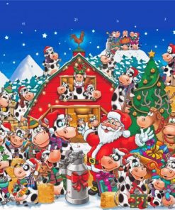 Christmas Cow Party Diamond Painting