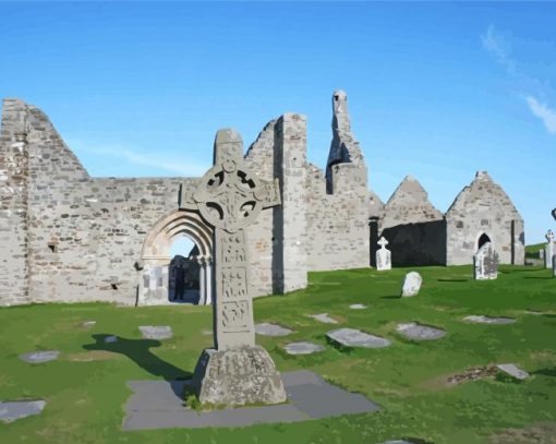 Clonmacnoise Ireland Monuments Diamond Painting