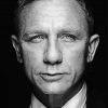 Close Up Black And White Daniel Craig Diamond Paintings