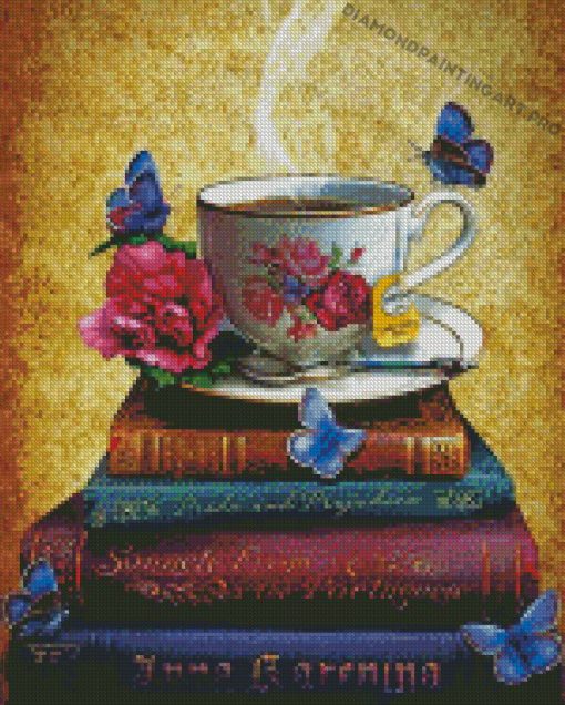 Coffee And Books Diamond Paintings