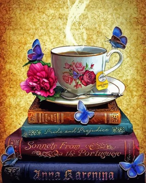 Coffee And Books Diamond Paintings