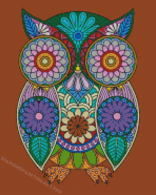 Colorful Mandala Owl Bird Diamond Paintings