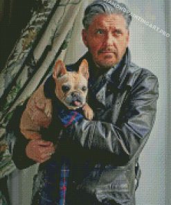 Craig Ferguson With A Dog Diamond Paintings