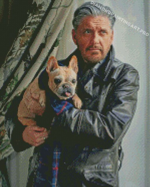 Craig Ferguson With A Dog Diamond Paintings