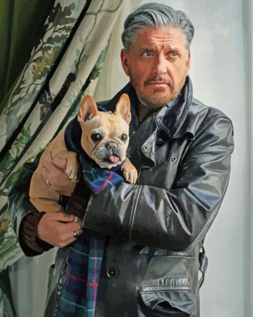 Craig Ferguson With A Dog Diamond Paintings