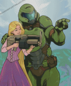 Doomguy Diamond Painting