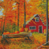 Fall Cottage Diamond Painting