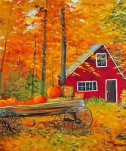 Fall Cottage Diamond Painting