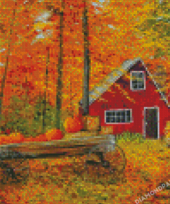 Fall Cottage Diamond Painting