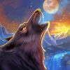 Fenris Wolf And Moon Diamond Painting