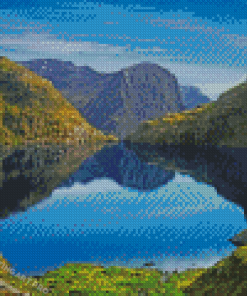 Fiordland Landscape Reflection Diamond Painting