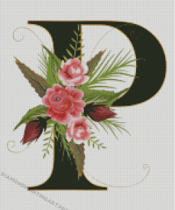 Floral Letter Diamond Paintings