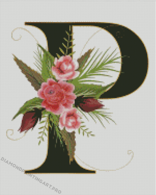 Floral Letter Diamond Paintings