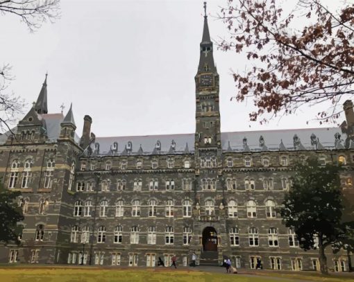 Georgetown University Building Diamond Paintings