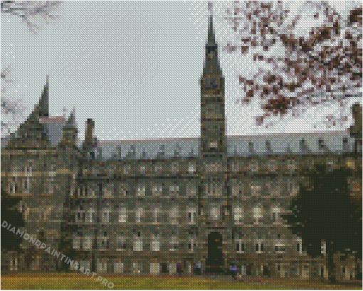 Georgetown University Building Diamond Paintings