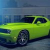 Green Dodge Challenger Diamond Painting