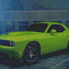 Green Dodge Challenger Diamond Painting