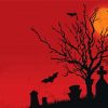 Halloween Landscapes Silhouette Diamond Paintings