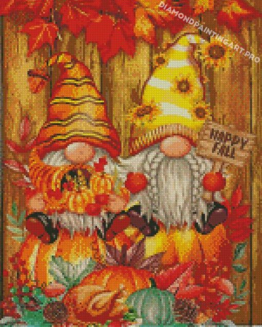 Happy Fall Gnomes Diamond Paintings