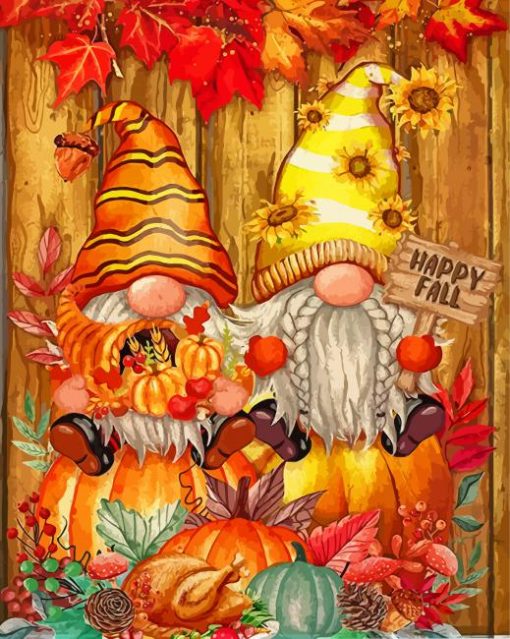 Happy Fall Gnomes Diamond Paintings