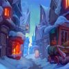 Hogsmeade In Winter Diamond Painting