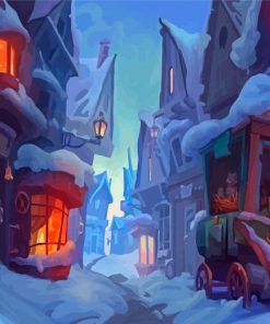 Hogsmeade In Winter Diamond Painting