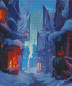 Hogsmeade In Winter Diamond Painting